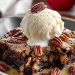Apple Pecan Skillet Brownie