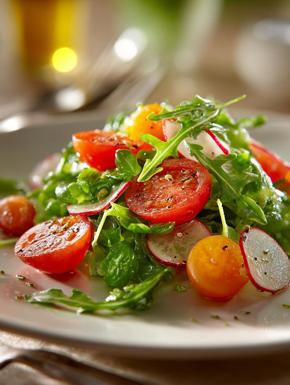 Arugula Radish Lemon Vinaigrette