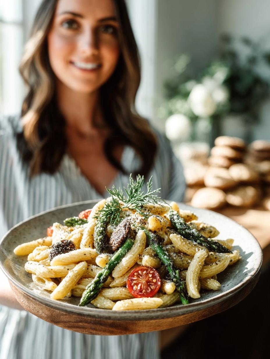 Asparagus Chickpea Pasta Salad