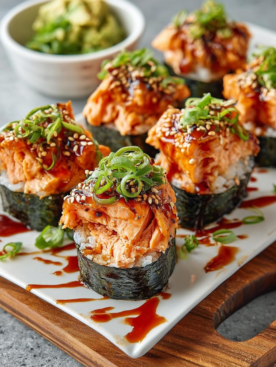 Baked Chipotle Salmon Sushi