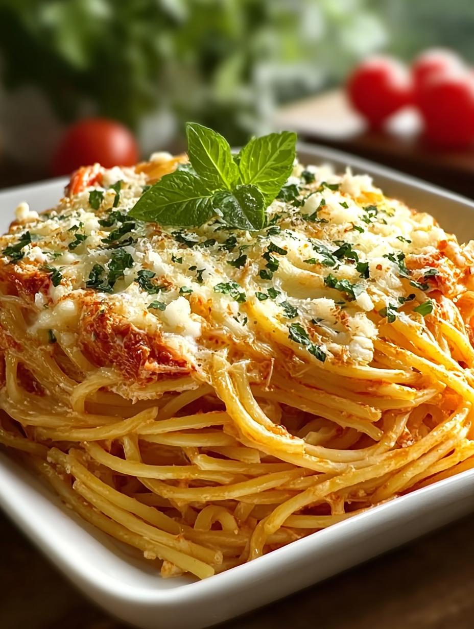 Baked Cream Cheese Spaghetti