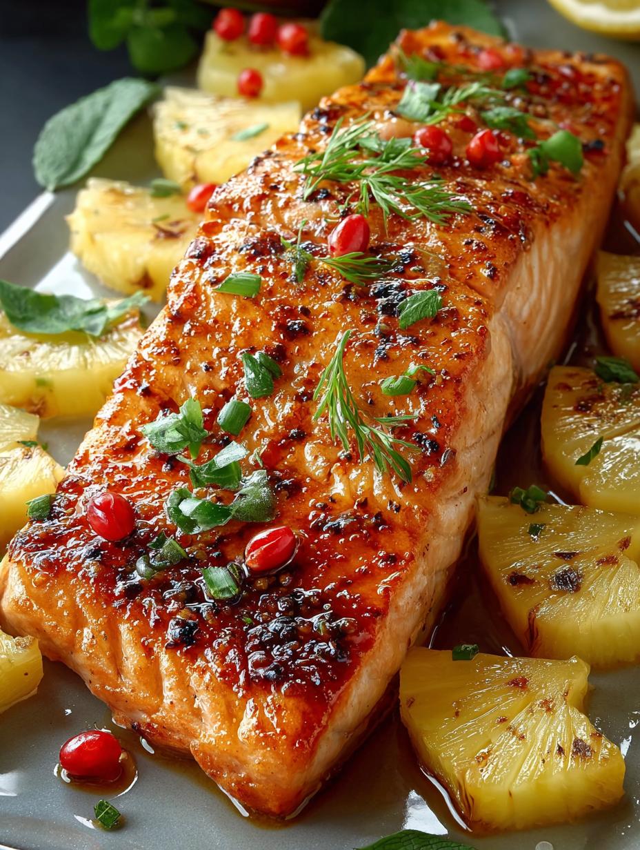 Baked Pineapple Salmon