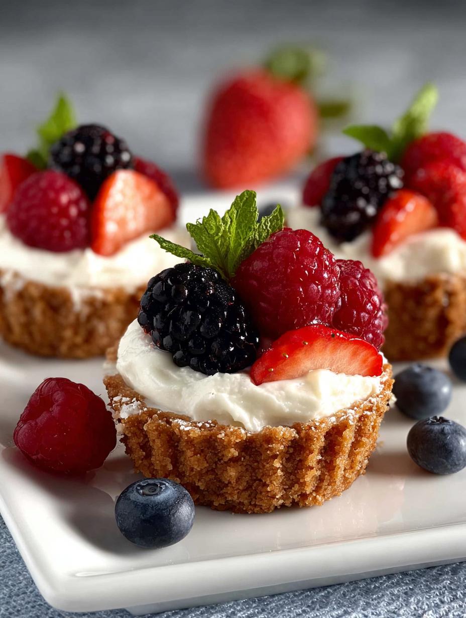 Berries Cream Cookie Cups