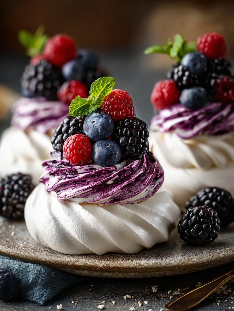 Blackberry Pavlovas: 5 Irresistible Summer Delights - Blackberry Pavlovas - additional detail