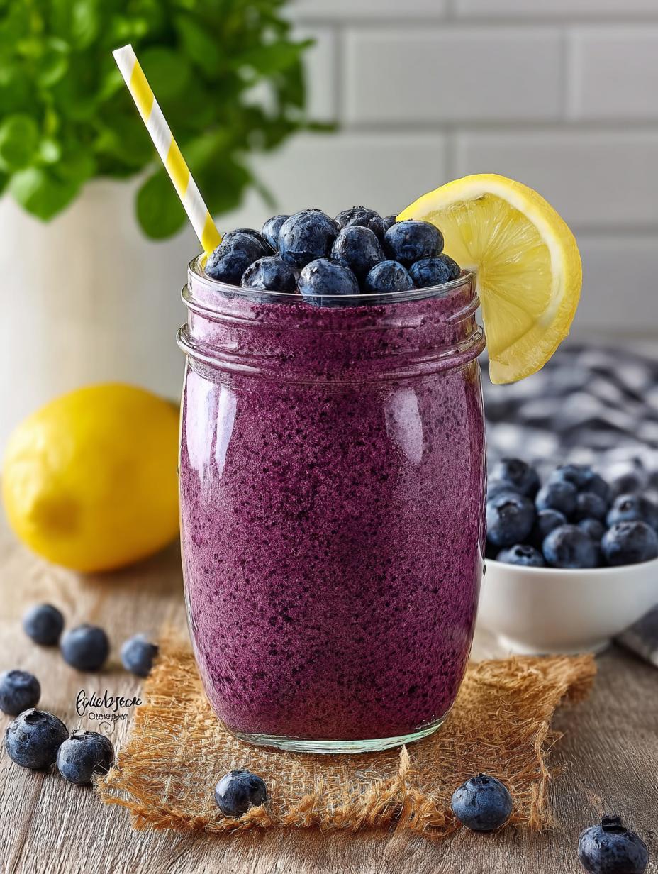 Blueberry Lemon Smoothie: 5 Reasons to Love This Drink - Blueberry Lemon Smoothie - additional detail