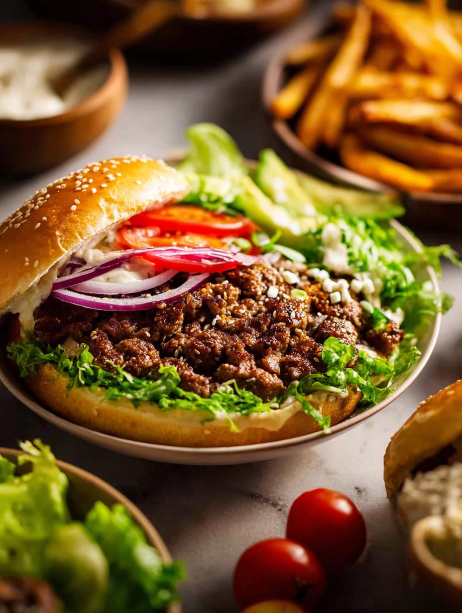 Irresistible Burger Bowl with fresh ingredients and vibrant flavors