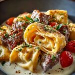 Cheesesteak Tortellini Creamy Comfort