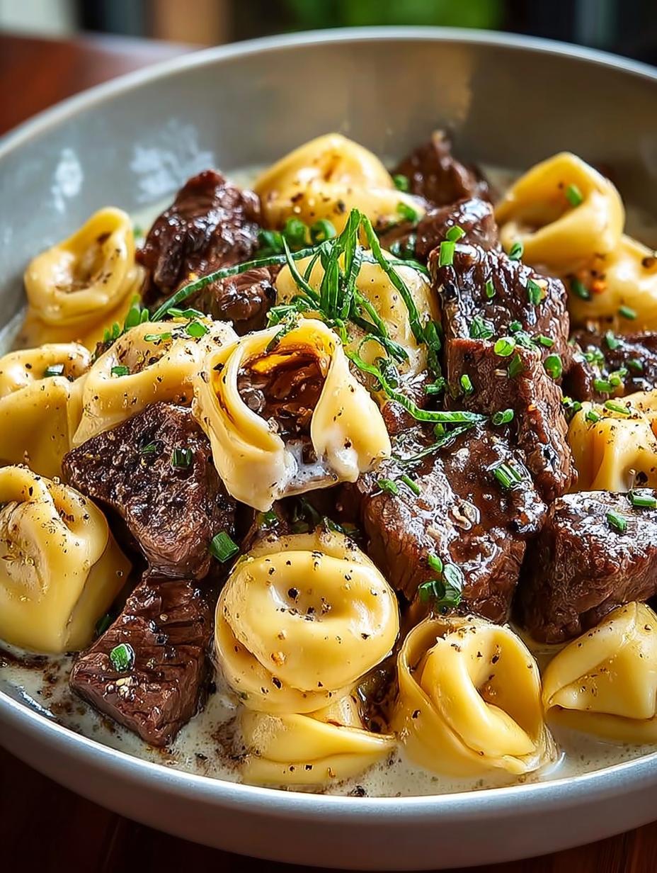 Cheesesteak Tortellini Creamy Comfort in 30 Minutes - Cheesesteak Tortellini Creamy Comfort - additional detail
