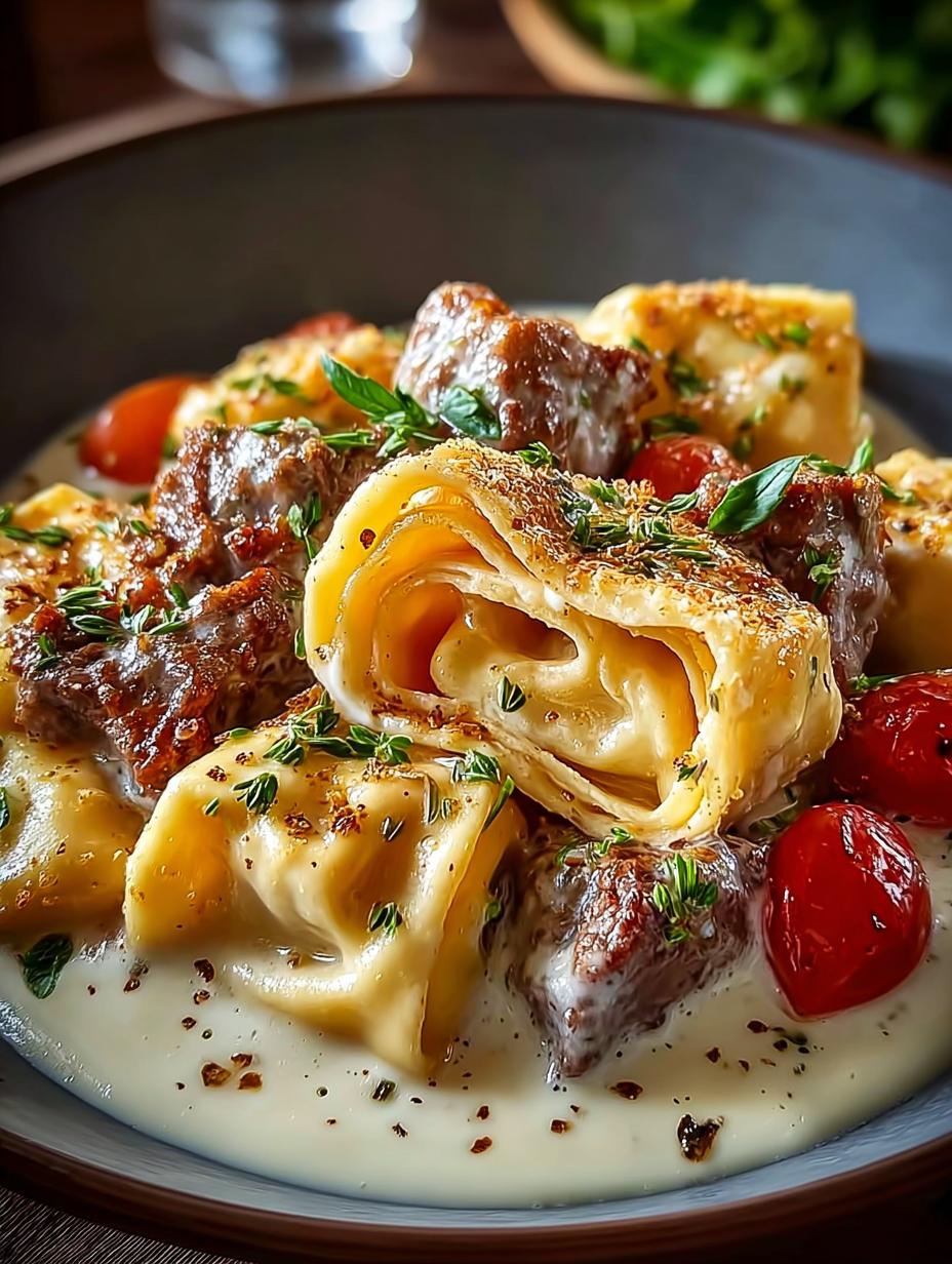Cheesesteak Tortellini Creamy Comfort