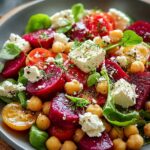 Chickpea Beet Feta Salad