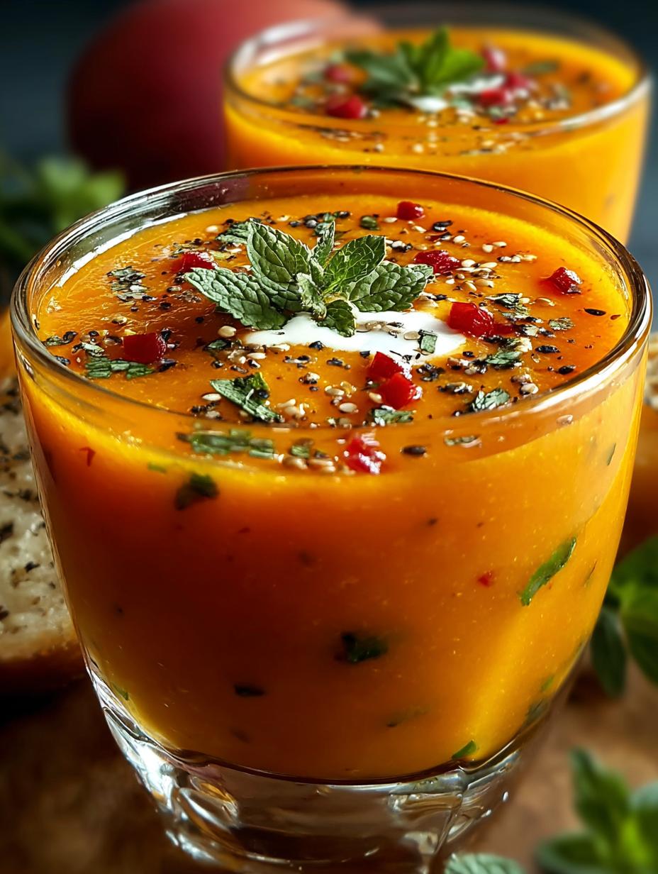 Chilled Mango Gazpacho: 5 Refreshing Flavor Bombs - Chilled Mango Gazpacho - additional detail