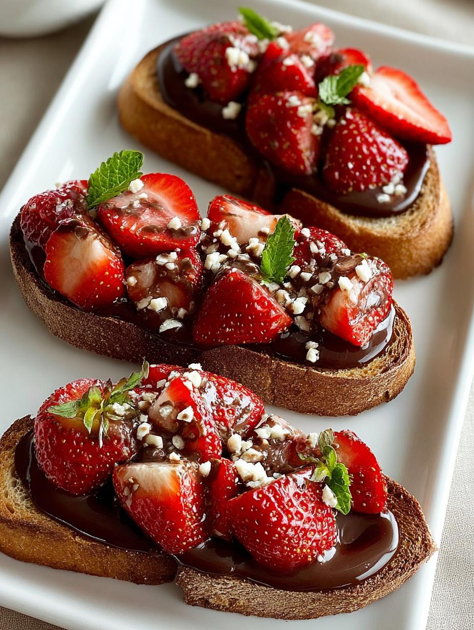Chocolate Strawberry Bruschetta: 5 Sweet Delights - Chocolate Strawberry Bruschetta Sweet - additional detail