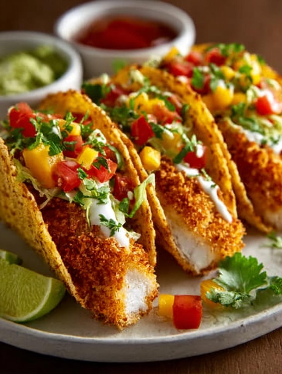 Coconut Crusted Fish Tacos