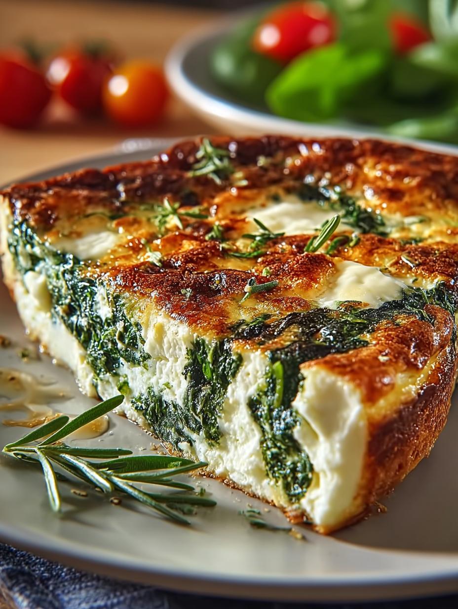 Cottage Cheese Spinach Crustless