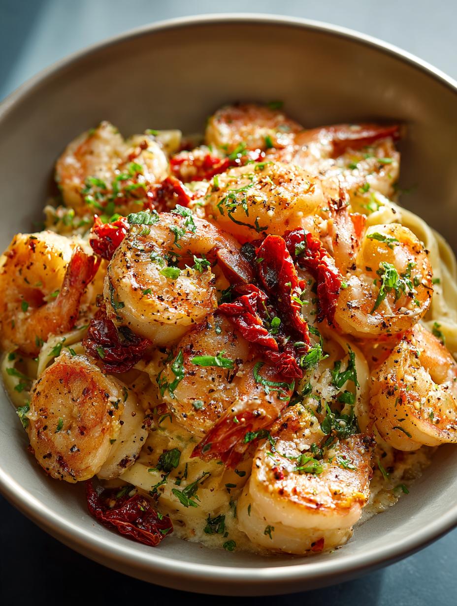 Creamy Shrimp Sundried Tomato Bliss in 30 Minutes - Creamy Shrimp Sundried Tomato - main visual representation