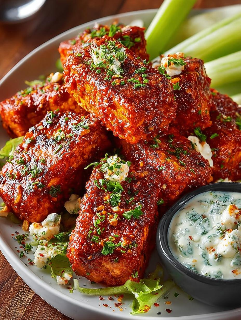 Crispy Buffalo Tofu Wings