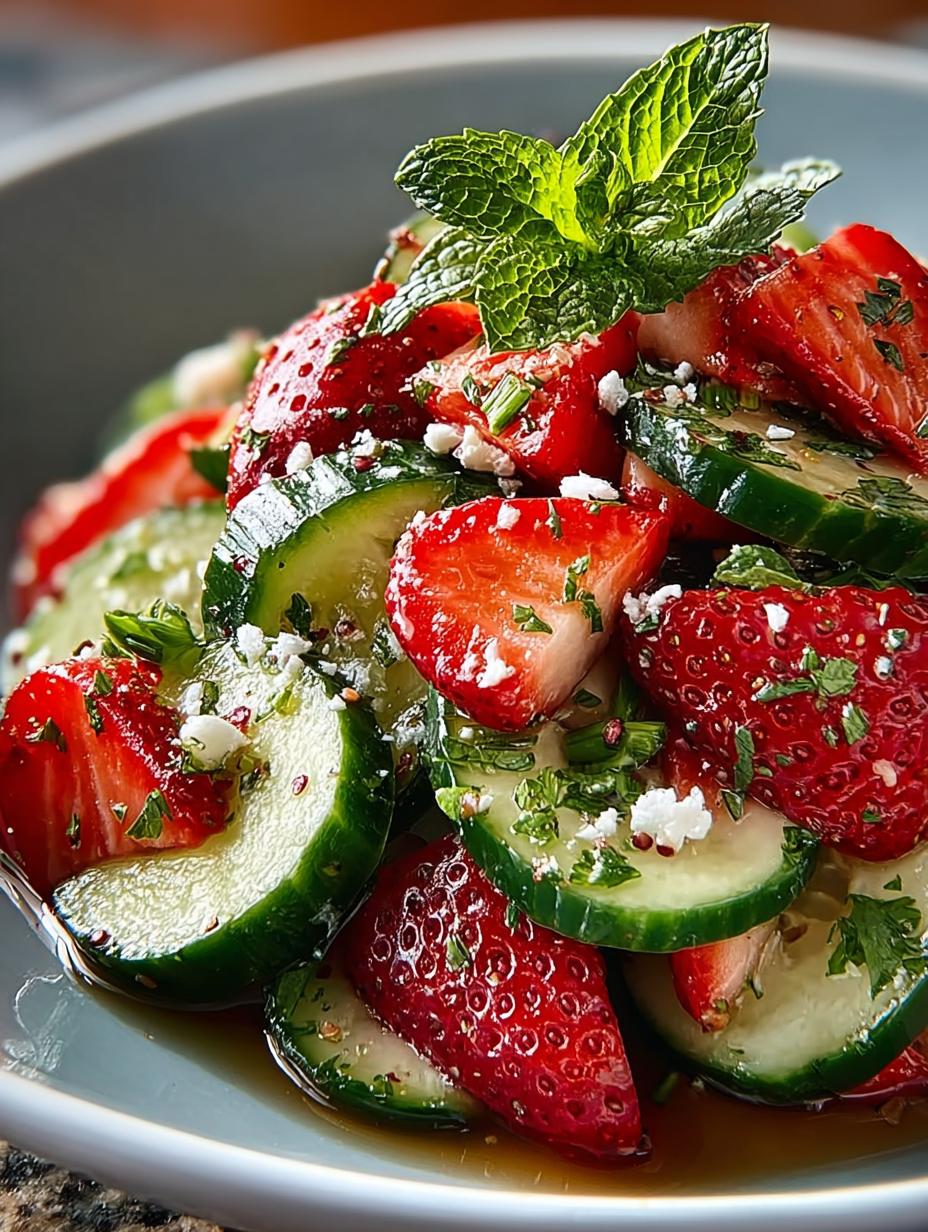 Cucumber Strawberry Salad