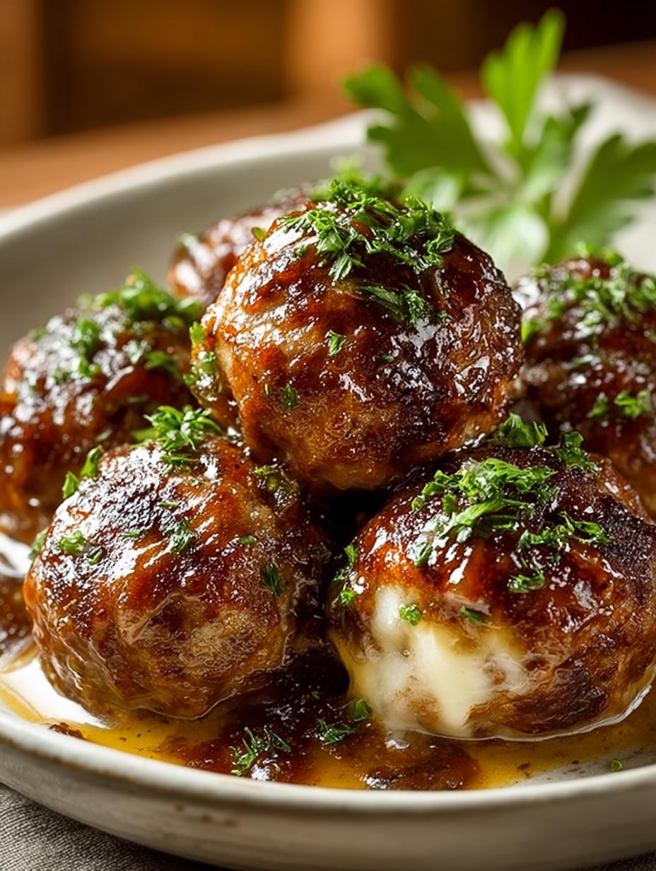 French Onion Meatballs: 7 Reasons to Love Them - French Onion Meatballs - additional detail