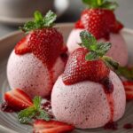 Fresh Strawberry Mousse Domes