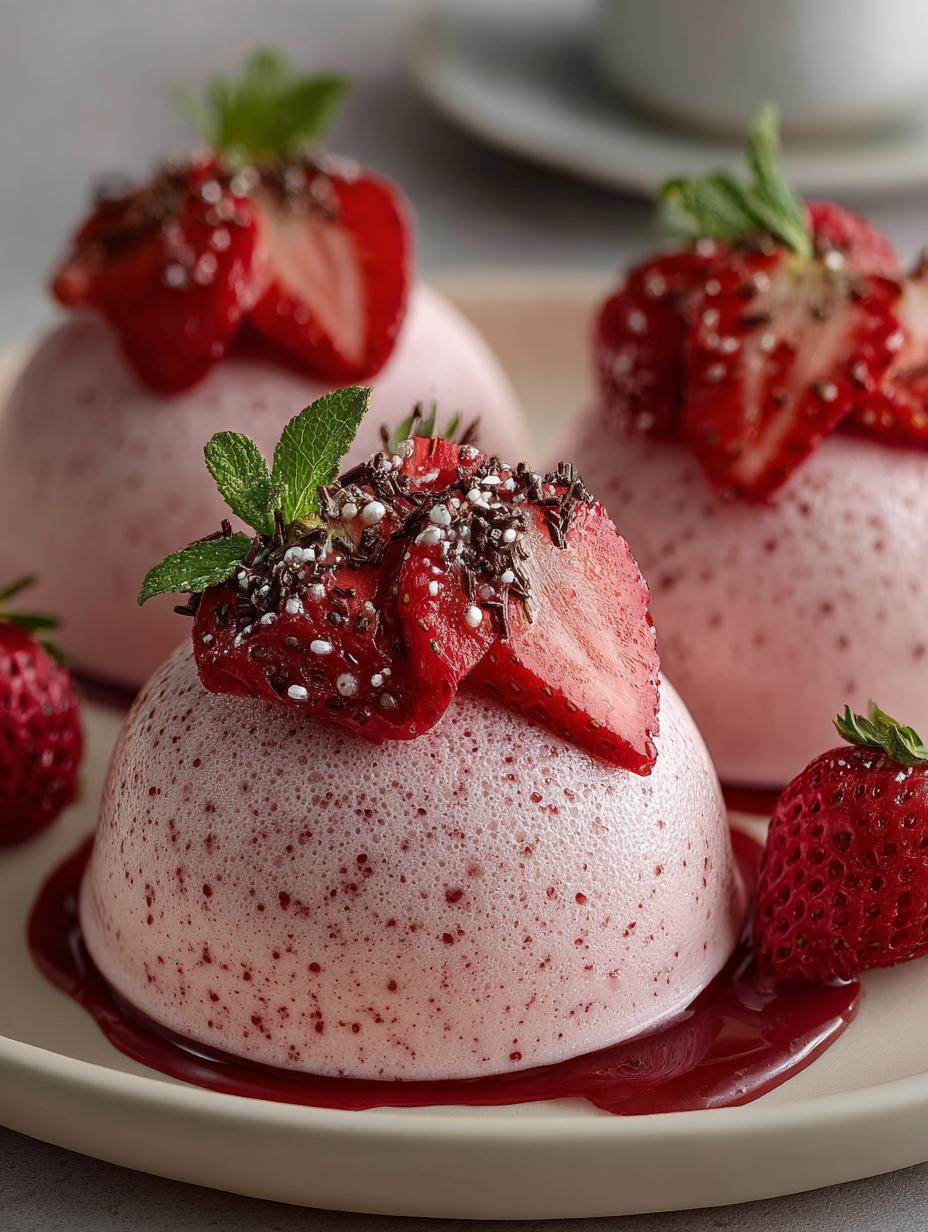 Fresh Strawberry Mousse Domes: 7 Sweet Secrets - Fresh Strawberry Mousse Domes - additional detail