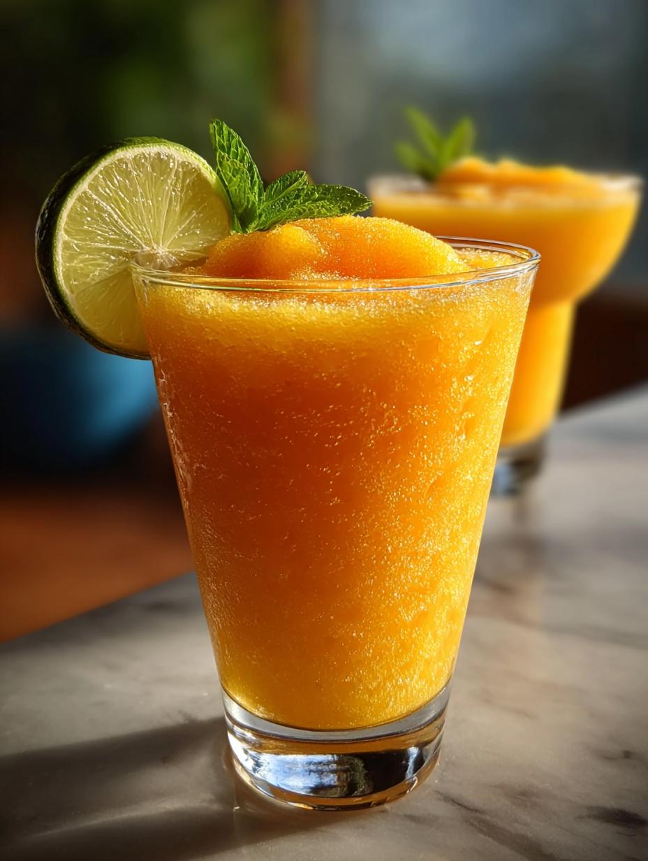 Frozen Mango Daiquiri Mocktail: 5 Refreshing Recipes 4 Frozen Mango Daiquiri Mocktail: 5 Refreshing Recipes - Frozen Mango Daiquiri Mocktail - main visual representation