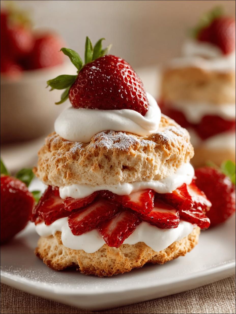 Giant Strawberry Shortcake Biscuits