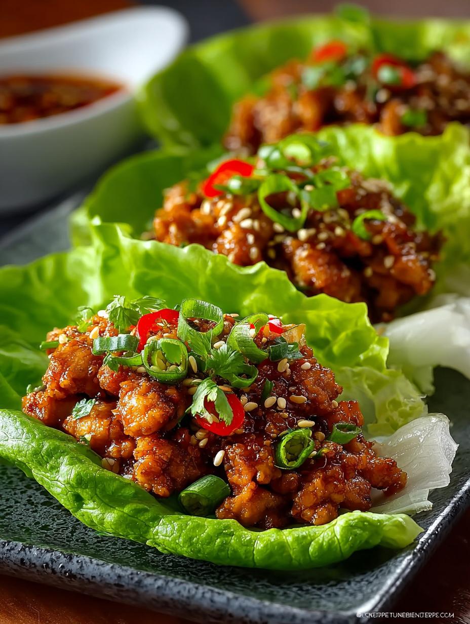 Healthy Asian Chicken Lettuce