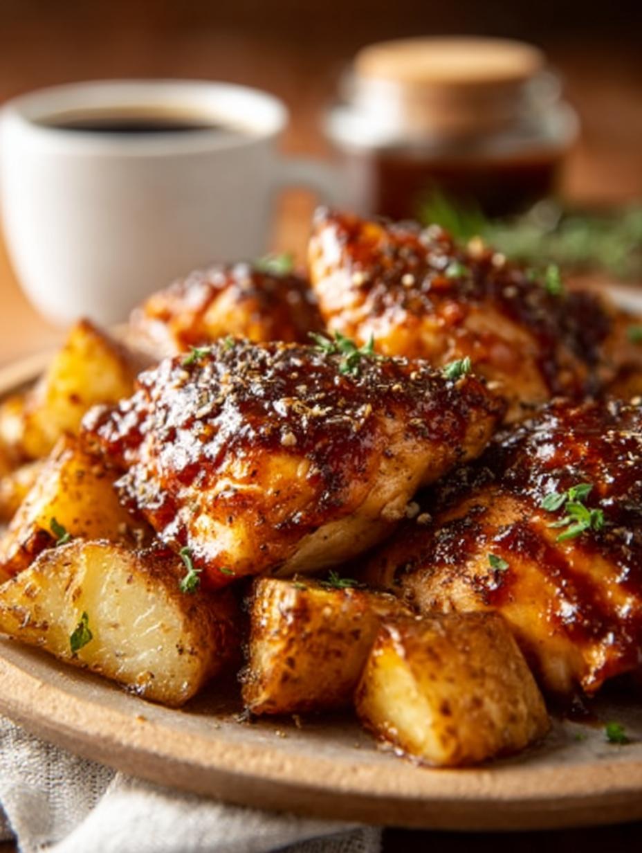 Honey Bbq Chicken Potatoes