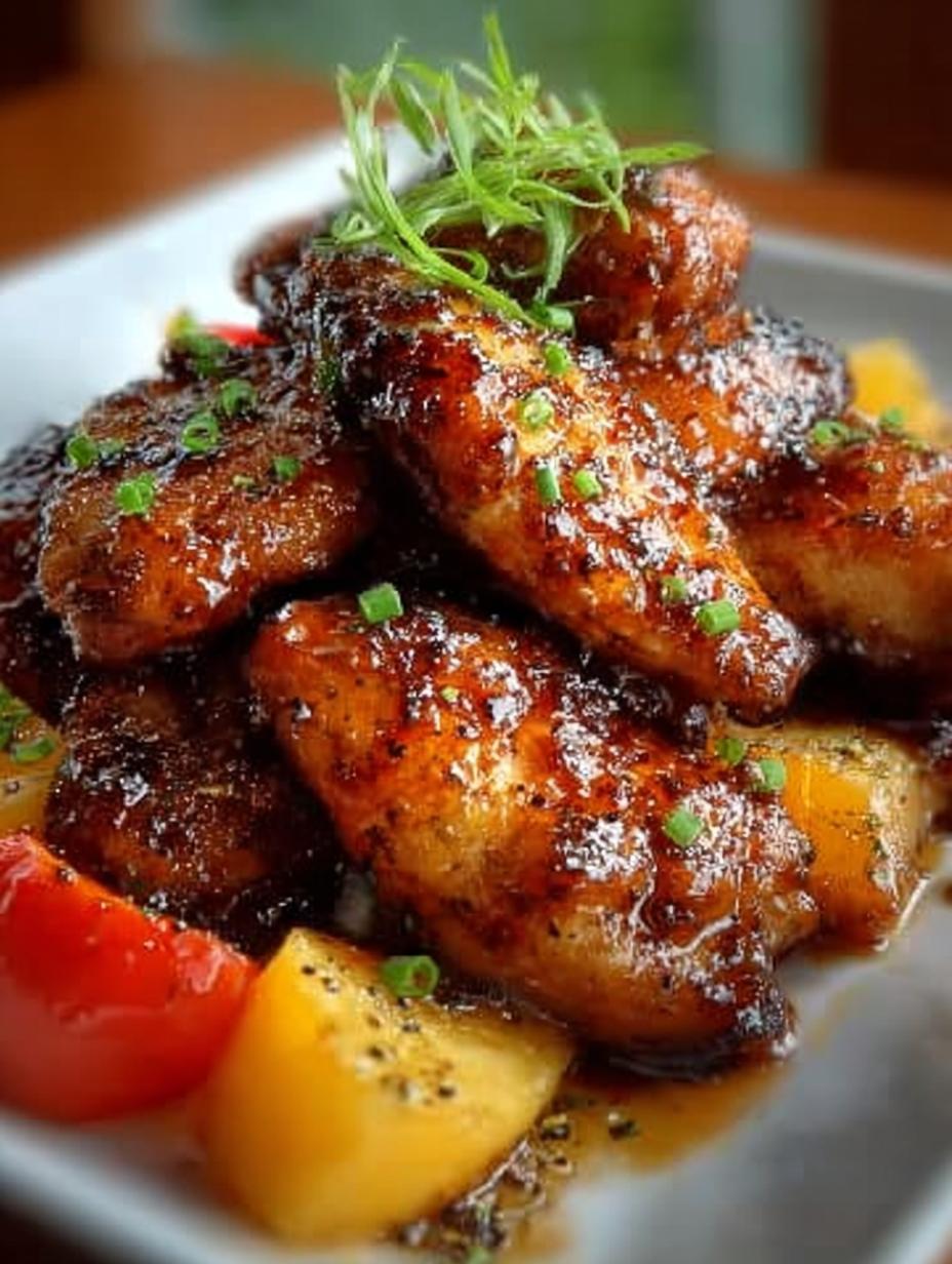 Hot Honey Peach Chicken
