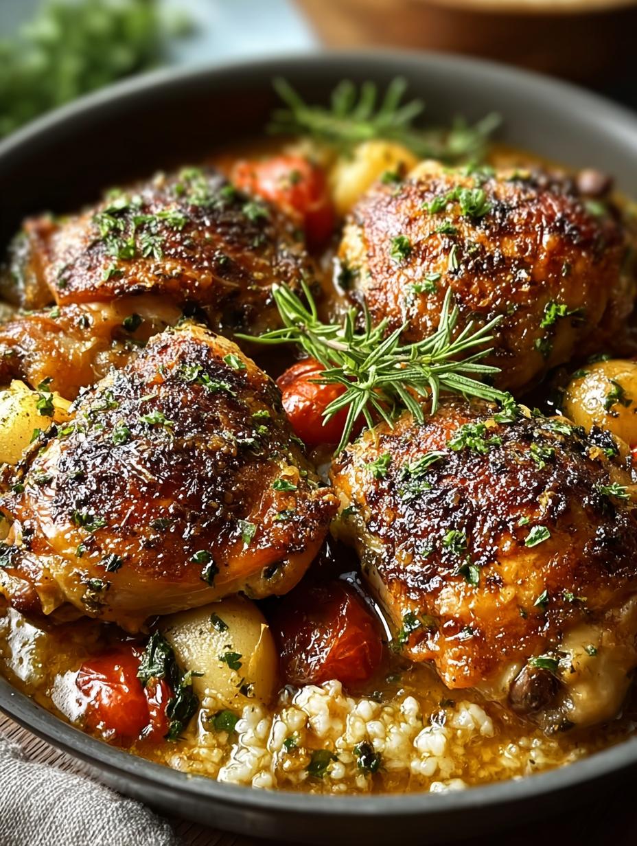 Italian Crockpot Chicken Thighs