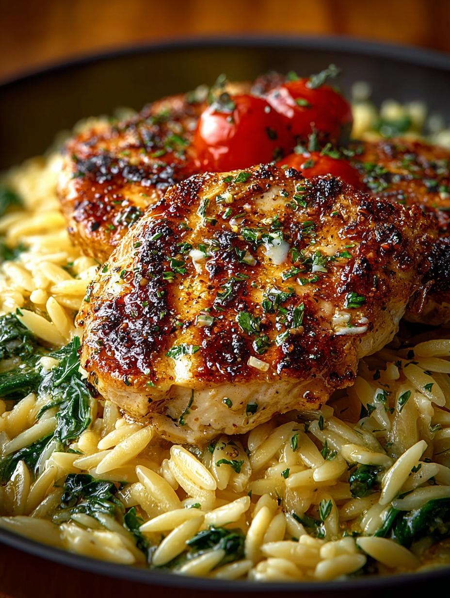 Lemon Dijon Chicken Orzo