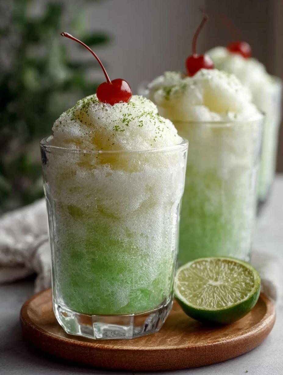Lemon Lime Sherbet Float