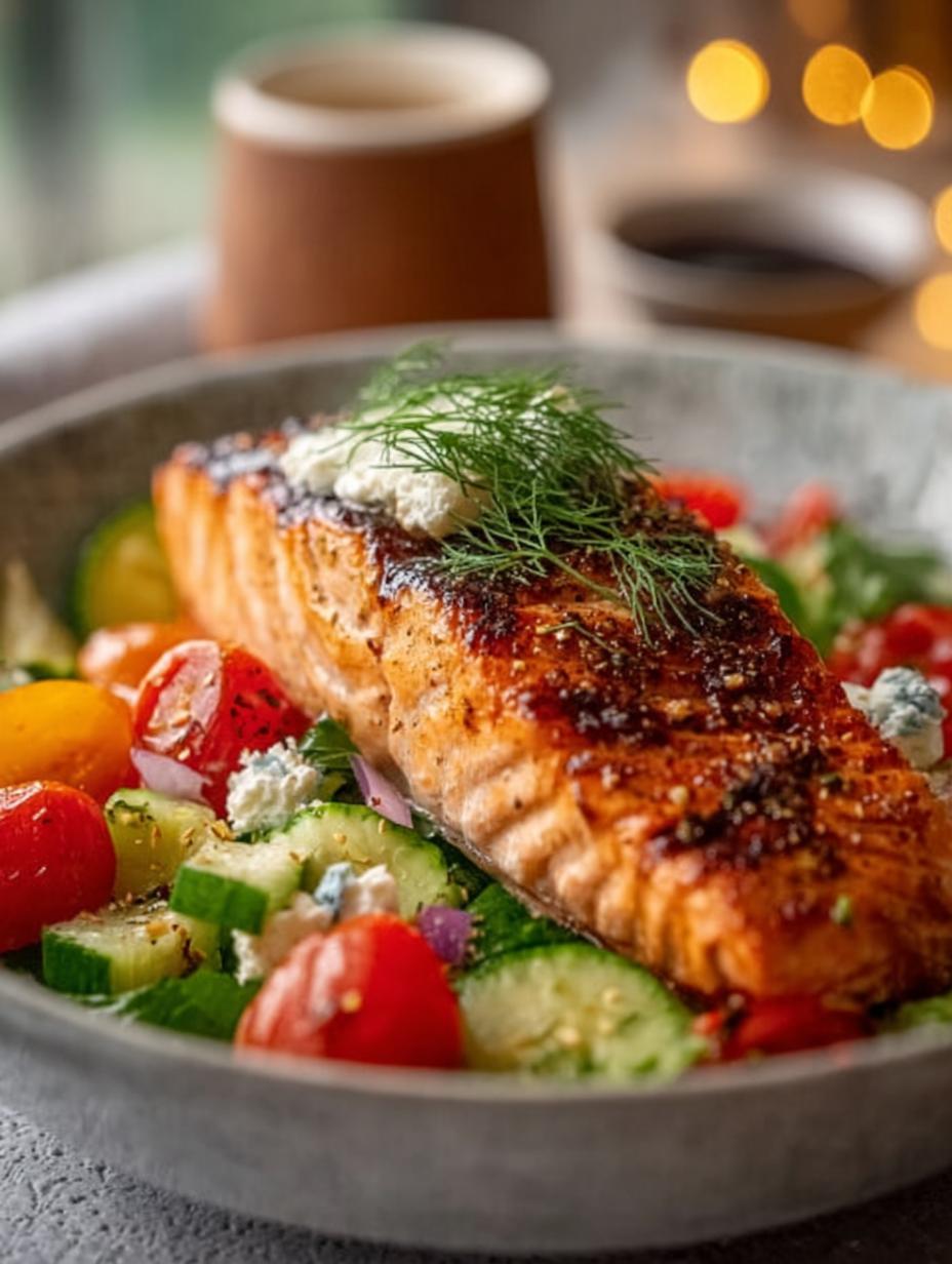 Mediterranean Grilled Salmon with 7 Bold Flavors - Mediterranean Grilled Salmon with - main visual representation