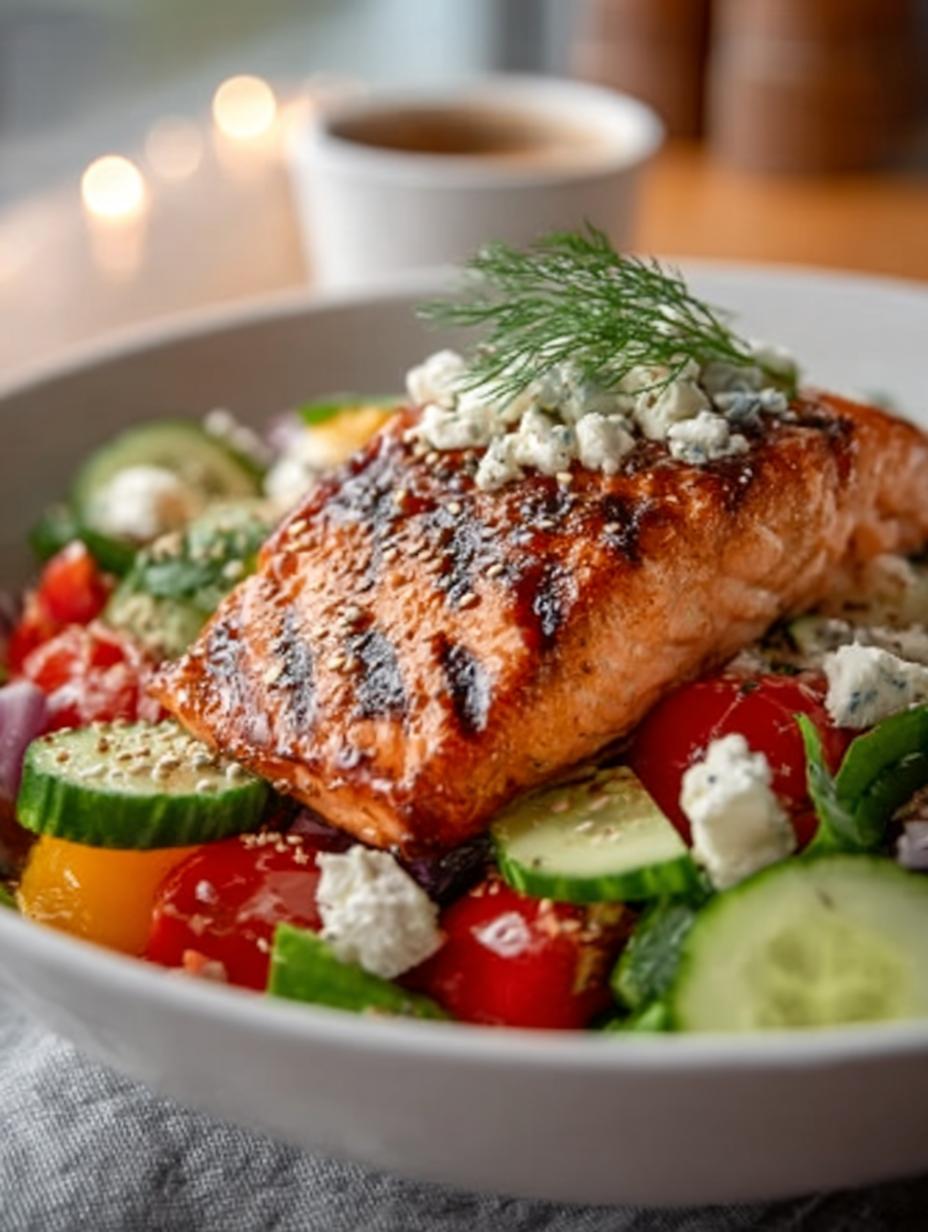 Mediterranean Grilled Salmon with 7 Bold Flavors - Mediterranean Grilled Salmon with - additional detail