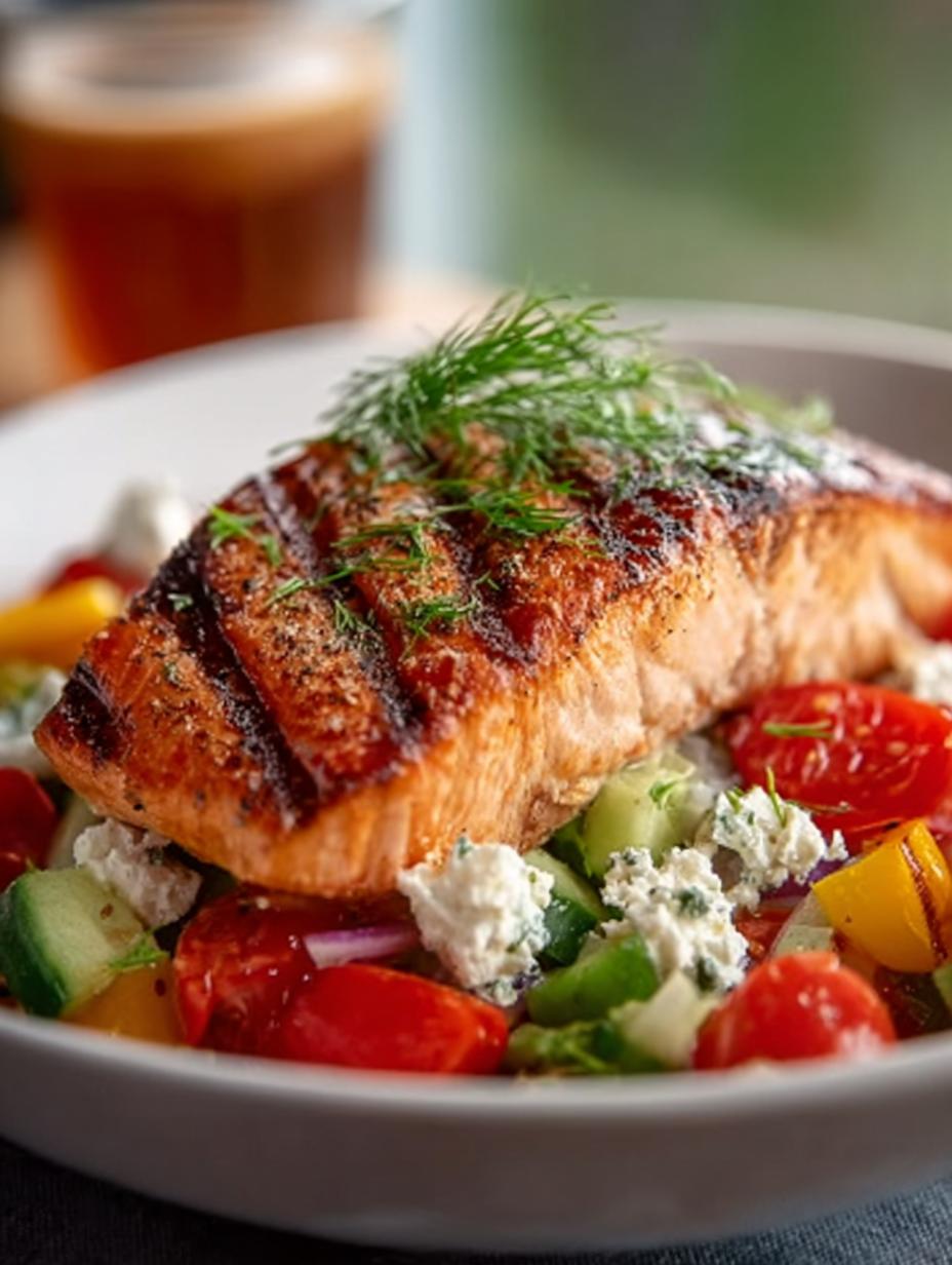 Mediterranean Grilled Salmon with
