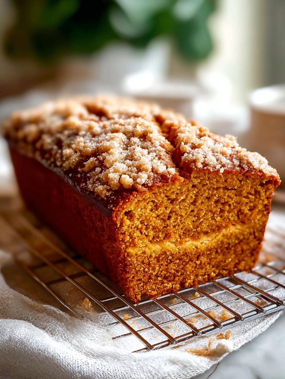 Moist Pumpkin Streusel Bread
