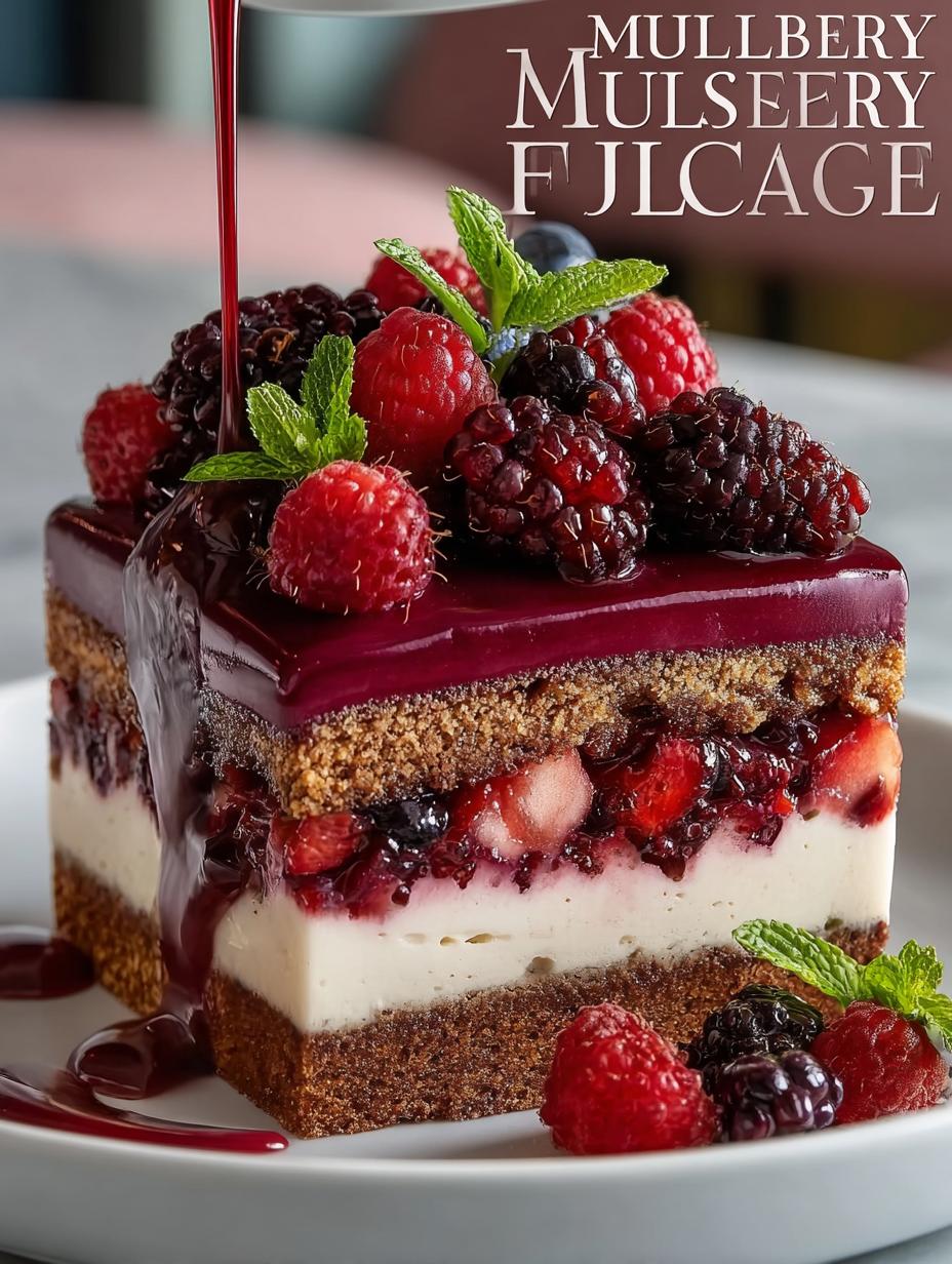 Mulberry Mousse Cake Filling