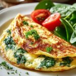 Omelette with Spinach Cheese