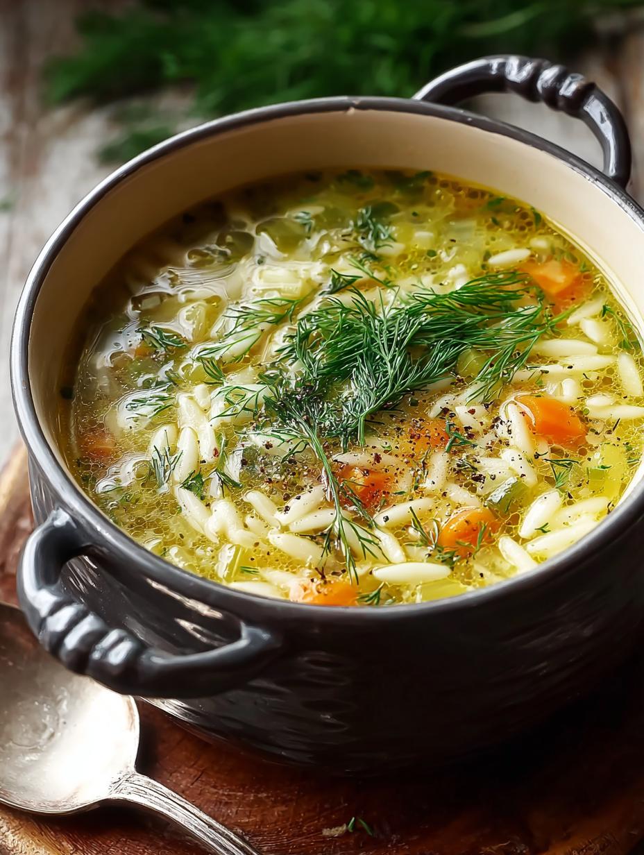 Orzo Leek Dill Soup: 5 Comforting Benefits to Savor - Orzo Leek Dill Soup - additional detail