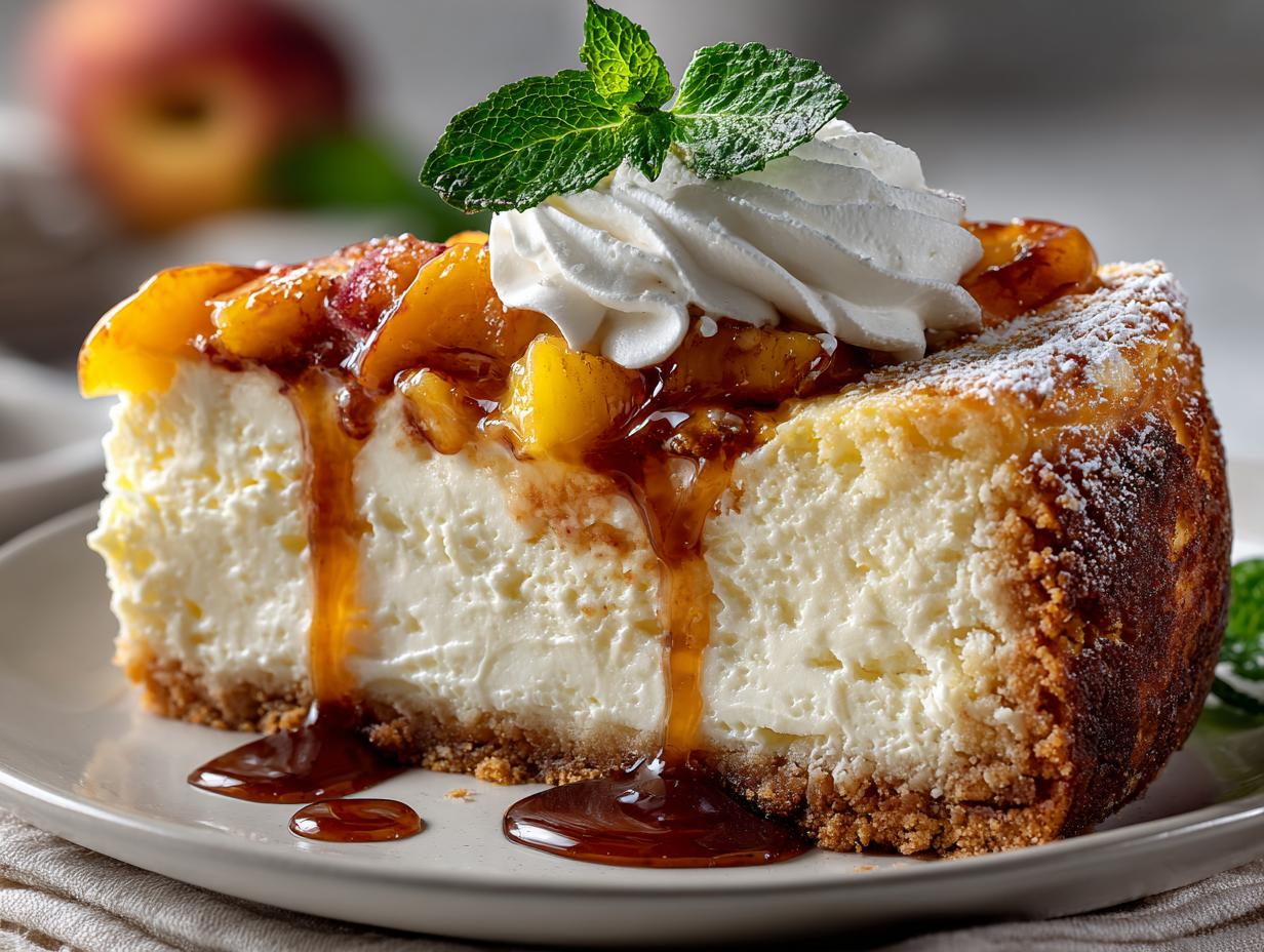 Peach Cobbler Cheesecake Fruit: 7 Irresistible Layers - Peach Cobbler Cheesecake Fruit - additional detail