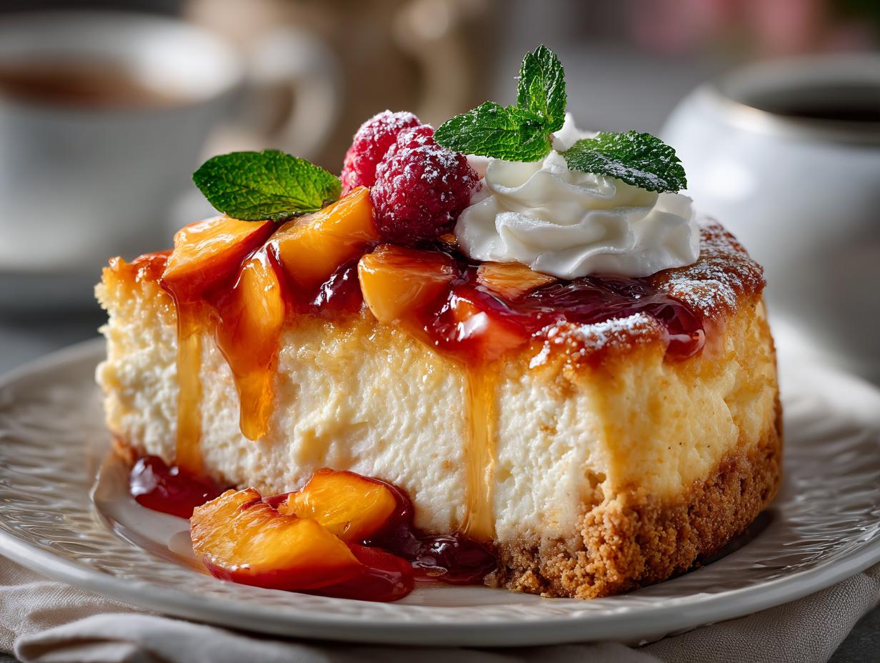 Peach Cobbler Cheesecake Fruit
