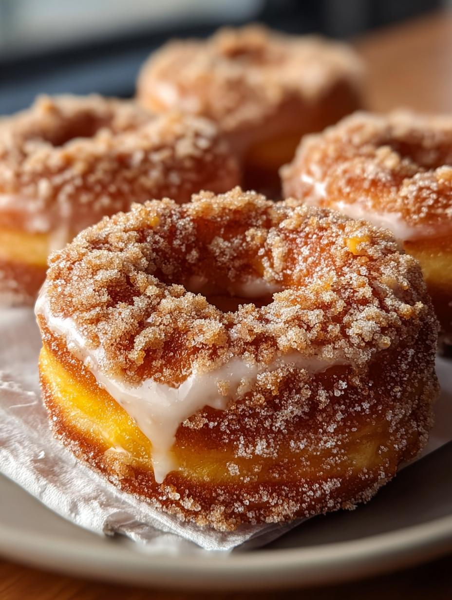 Peach Cobbler Donuts