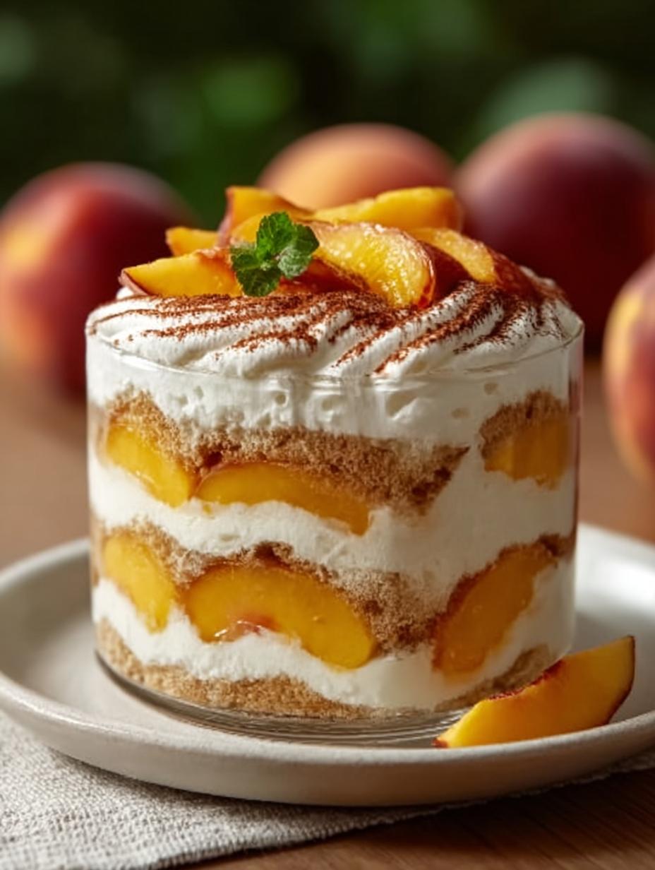 Peach Cream Summer Tiramisu: 7 Irresistible Layers - Peach Cream Summer Tiramisu - additional detail