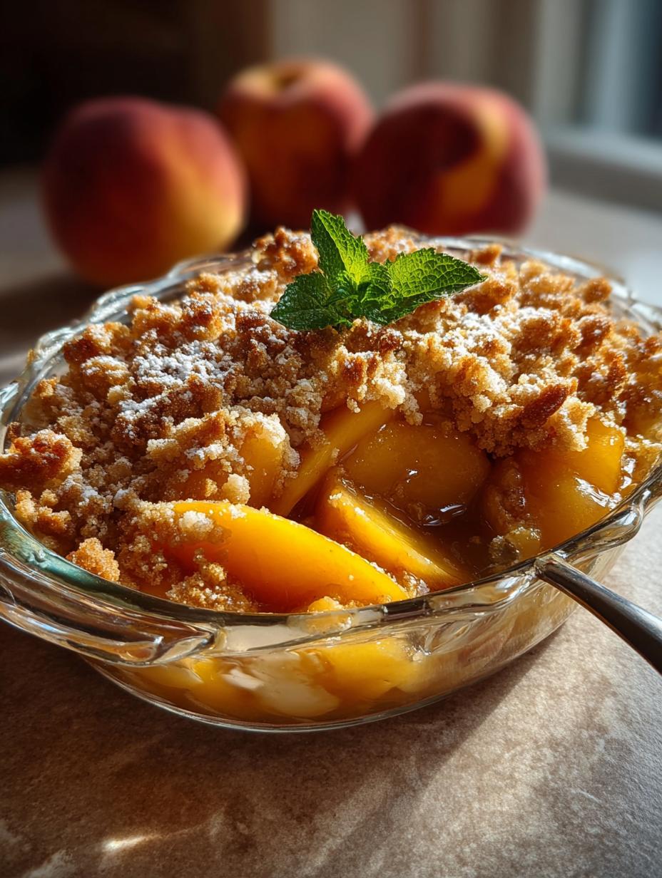 Peach Crisp Summer Dessert