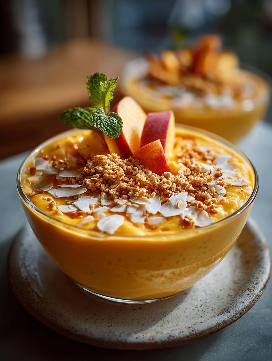 Peach Smoothie Bowl: 5 Irresistibly Creamy Recipes - Peach Smoothie Bowl - main visual representation