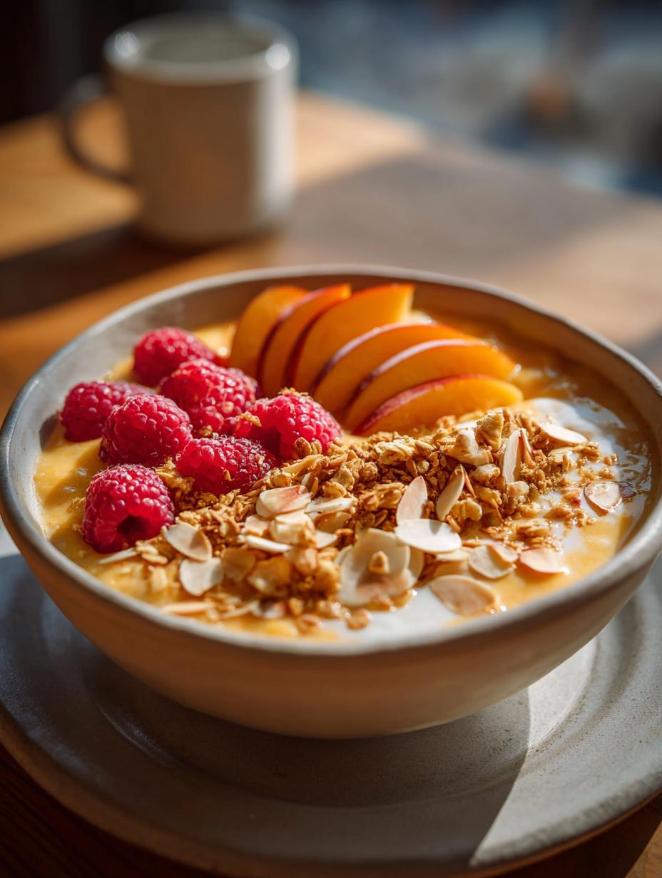 Peach Smoothie Bowl: 5 Irresistibly Creamy Recipes - Peach Smoothie Bowl - additional detail