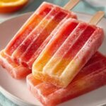 Peach Strawberry Lemon Popsicles