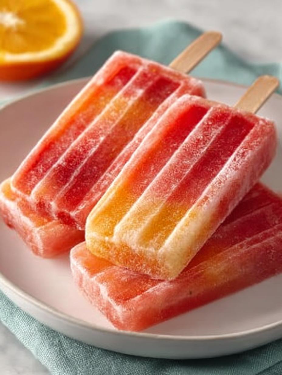 Peach Strawberry Lemon Popsicles