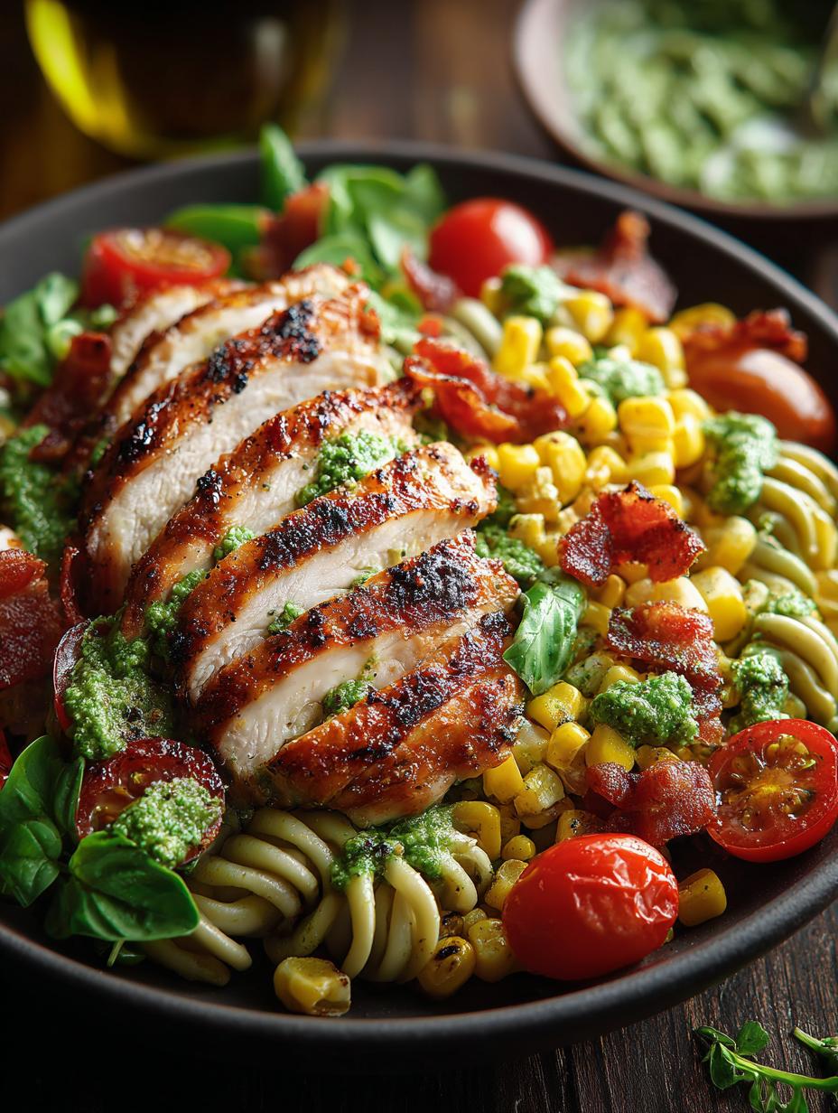 Pesto Chicken Corn Avocado