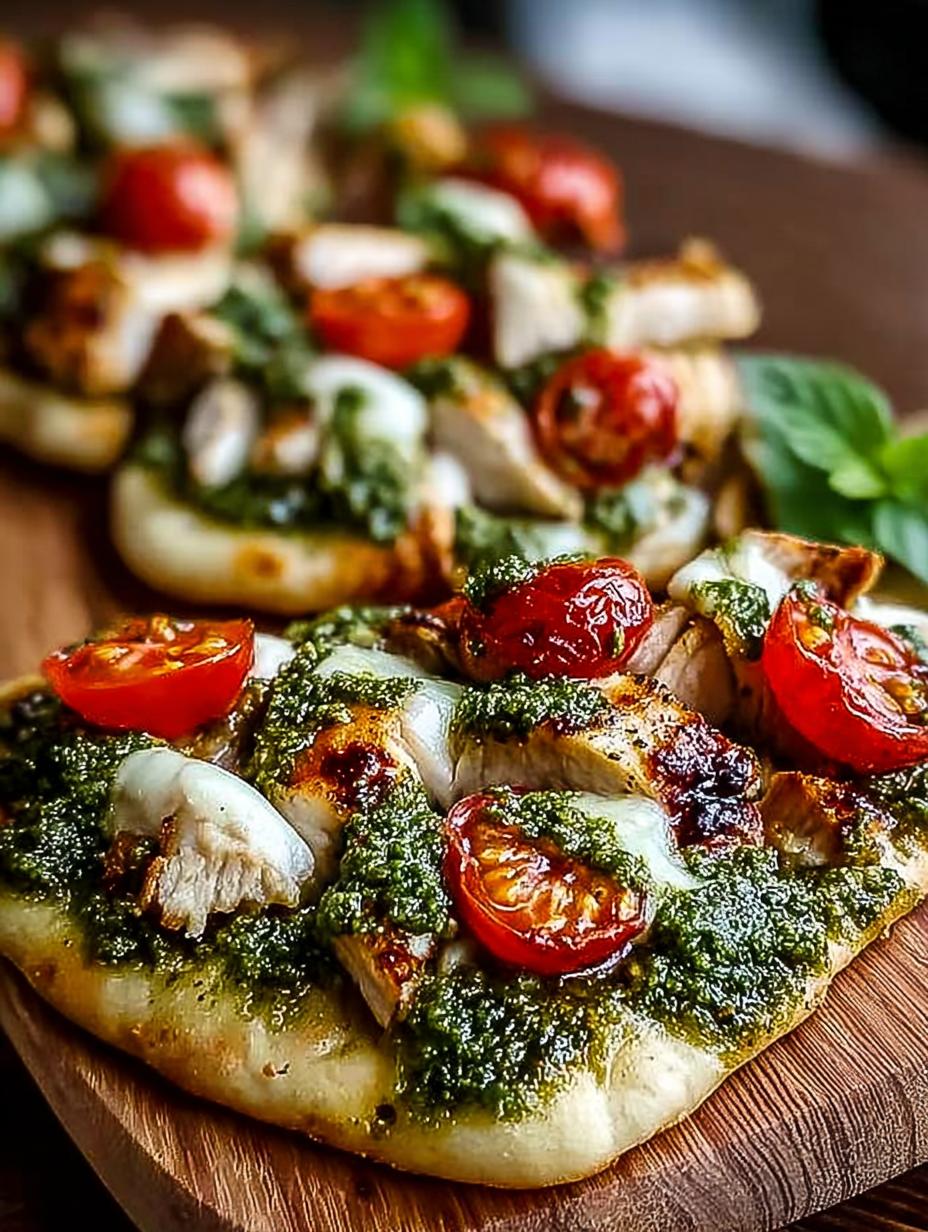 Pesto Chicken Flatbreads: 7 Irresistible Flavor Boosts - Pesto Chicken Flatbreads - main visual representation